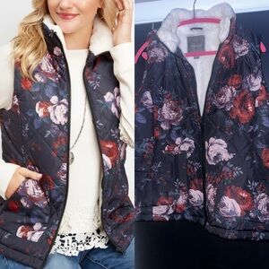 Like New Maurices Sherpa Puffer Vest Size XL